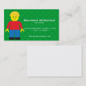 Carte De Visite Concepteur de bâtiments de blocs (Devant / Derrière)