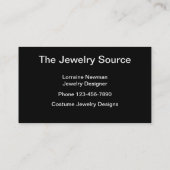Carte De Visite Concepteur de bijouterie fantaisie (Dos)
