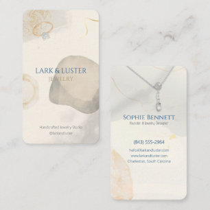 Carte De Visite Concepteur de bijoux abstraits neutres