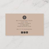 Carte De Visite Concepteur de bijoux de logo monogramme (Dos)