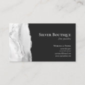 Carte De Visite Concepteur de bijoux en géode d'agate gris blanc a (Devant)