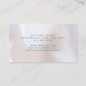 Carte De Visite Concepteur de bijoux perle iridescent (Dos)