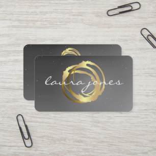 Carte De Visite Concepteur de cercle peint en or faux