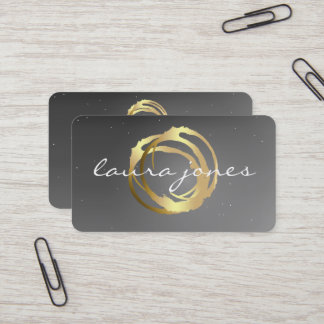 Carte De Visite Concepteur de cercle peint en or faux