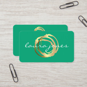 Carte De Visite Concepteur de cercle peint en or faux