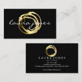 Carte De Visite Concepteur de cercle peint par or de Faux (Devant / Derrière)