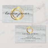 Carte De Visite Concepteur de cercle peint par or de Faux (Devant / Derrière)