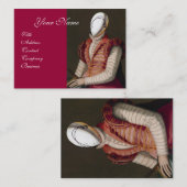 CARTE DE VISITE CONCEPTEUR DE COSTUME THÉATRIQUE MODE RENAISSANCE (Devant / Derrière)