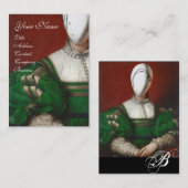 CARTE DE VISITE CONCEPTEUR DE COSTUME THÉATRIQUE MODE RENAISSANCE (Devant / Derrière)