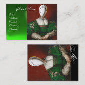 CARTE DE VISITE CONCEPTEUR DE COSTUME THÉATRIQUE MODE RENAISSANCE (Devant / Derrière)