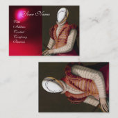 CARTE DE VISITE CONCEPTEUR DE COSTUME THÉATRIQUE MODE RENAISSANCE (Devant / Derrière)