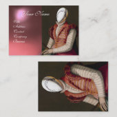 CARTE DE VISITE CONCEPTEUR DE COSTUME THÉATRIQUE MODE RENAISSANCE (Devant / Derrière)