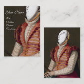 CARTE DE VISITE CONCEPTEUR DE COSTUME THÉATRIQUE MODE RENAISSANCE (Devant / Derrière)