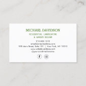 Carte De Visite Concepteur de jardins (Dos)