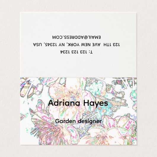 Carte De Visite Concepteur de jardins (Extérieur déplié)