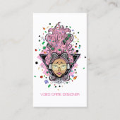 Carte De Visite Concepteur de jeux vidéo de fille de gamer (Devant)