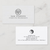 Carte De Visite Concepteur de logiciels de programmeur informatiqu (Devant / Derrière)
