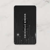 Carte De Visite Concepteur de logiciels Ingénieur Black Silver Mod (Devant)