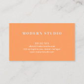 Carte De Visite Concepteur de maisons monochromes orange géométriq (Dos)