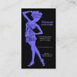 Carte De Visite Concepteur de mode (bleu ardoise clair)