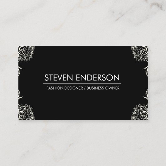 Carte De Visite Concepteur de mode Fancy Corners (Devant)