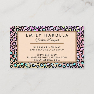 Carte De Visite Concepteur de mode Leopard