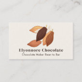 Carte De Visite Concepteur de tablettes de chocolat de fève à barr (Devant)