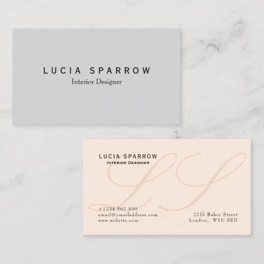 Carte De Visite Concepteur d'intérieur (Devant / Derrière)