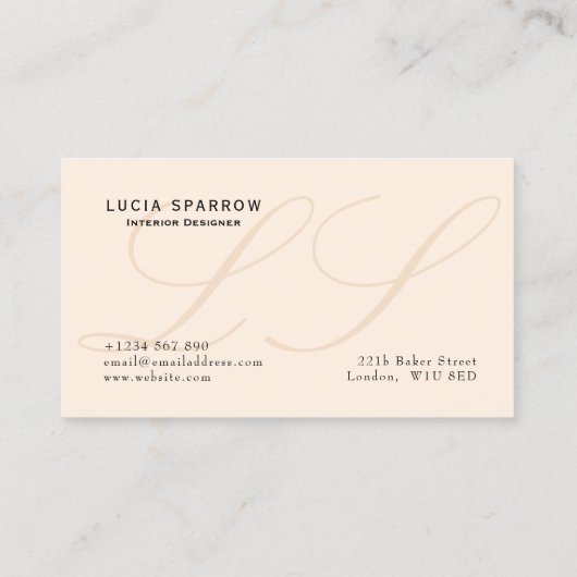 Carte De Visite Concepteur d'intérieur (Dos)