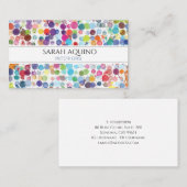 Carte De Visite Concepteur d'intérieur d'aquarelle Abstrait (Devant / Derrière)