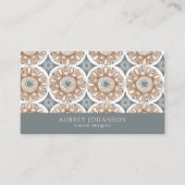 Carte De Visite Concepteur d'intérieur de formes géométriques Boho (Devant)