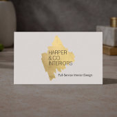 Carte De Visite Concepteur d'intérieur de luxe Logo abstrait or
