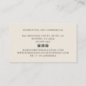 Carte De Visite Concepteur d'intérieur de Motif de crème gris géom (Dos)