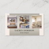 Carte De Visite Concepteur d'intérieur de portefeuille (Devant)