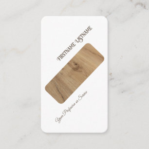 Carte De Visite Concepteur d'intérieur de style en bois minimal di
