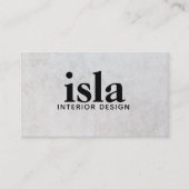 Carte De Visite Concepteur d'intérieur de texture de pierre modern (Devant)