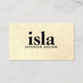 Carte De Visite Concepteur d'intérieur de texture sépia (Devant)