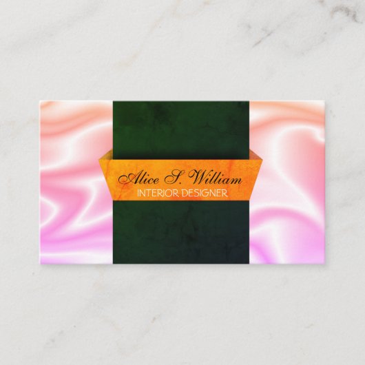 Carte De Visite Concepteur d'intérieur moderne 3D (Devant)