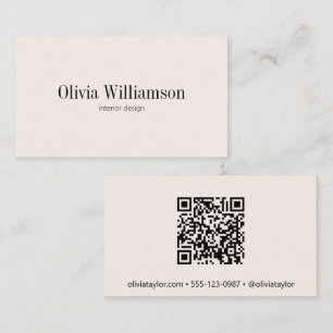 Carte De Visite Concepteur d'intérieur Moderne Minimaliste Profess