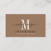 Carte De Visite Concepteur d'intérieur Moderne Simple Script Entre (Devant)