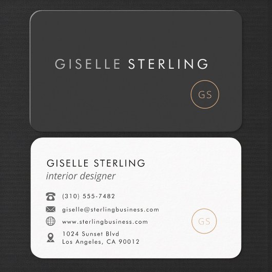 Carte De Visite Concepteur d'intérieur professionnel