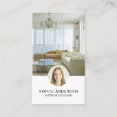 Carte De Visite Concepteur d'intérieur professionnel QR Photo pers (Devant)