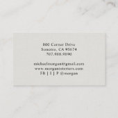 Carte De Visite Concepteur d'intérieur simple script lin faux (Dos)