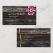 Carte De Visite Concepteur d'intérieur sur le thème de l'orchidée  (Devant / Derrière)