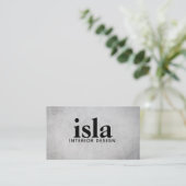 Carte De Visite Concepteur d'intérieur Texture Gris Clair (Debout devant)