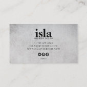 Carte De Visite Concepteur d'intérieur Texture Gris Clair (Dos)