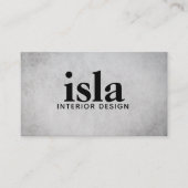 Carte De Visite Concepteur d'intérieur Texture Gris Clair (Devant)