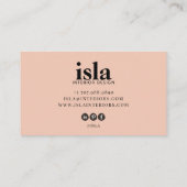 Carte De Visite Concepteur d'intérieur Texture Rose Pêche Douce (Dos)