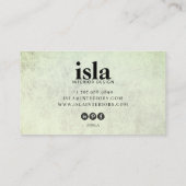 Carte De Visite Concepteur d'intérieur Texture Sauge Douce (Dos)
