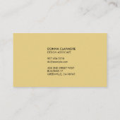 Carte De Visite Concepteur d'or en ambre glacé (Dos)